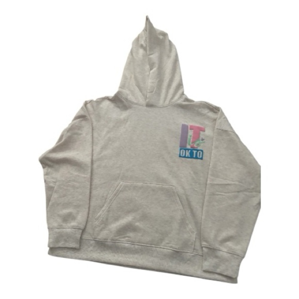 Gray Hoodie with Colorful Graphic “It is Ok to…”
